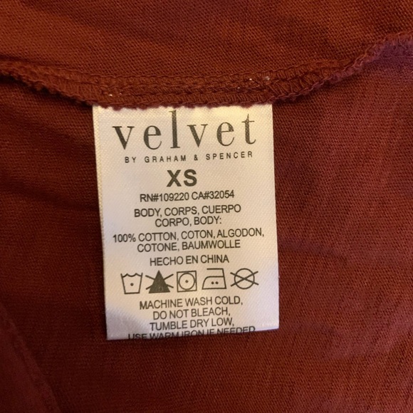 Velvet by Graham & Spencer x Anthropologie blouse puff sleeves jersey knit - Picture 7 of 7